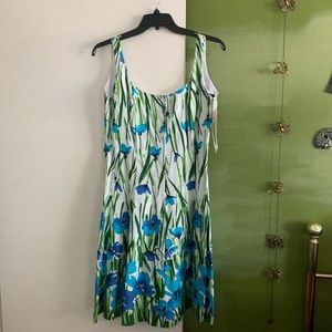 Dressbarn Blue Flower Dress
